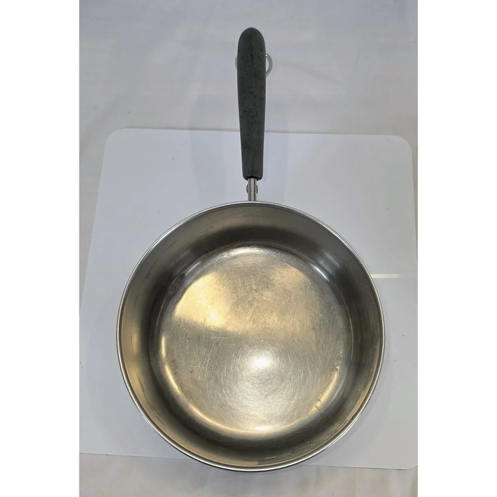 Vintage Revere Ware 2 qt -87 Sauce Pan, Copper Bottom, Stainless Steel, With Lid